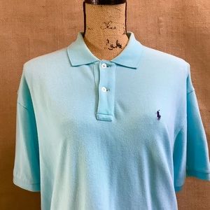 RALPH LAUREN SPORT |…Turquoise Pique golf shirt